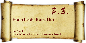 Pernisch Borsika névjegykártya